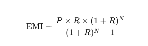 EMI Calculation formula